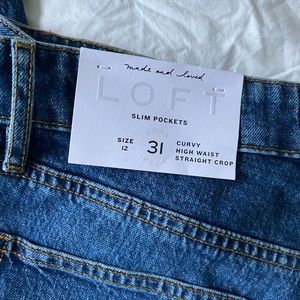 Loft Curvy Straight Leg Jeans